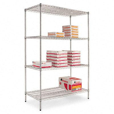 Alera® Industrial Heavy-Duty Wire Shelving Starter Kit
