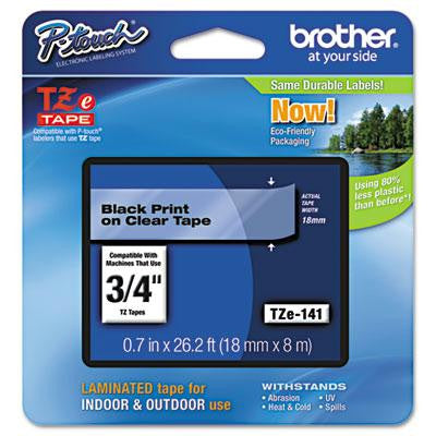 Brother P-Touch® TZe Series Standard Adhesive Laminated Labeling Tape