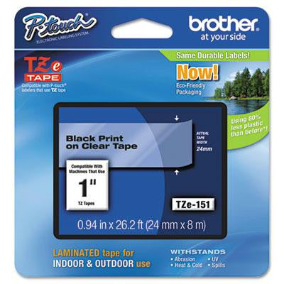Brother P-Touch® TZe Series Standard Adhesive Laminated Labeling Tape