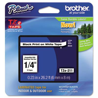 Brother P-Touch® TZe Series Standard Adhesive Laminated Labeling Tape