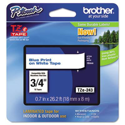 Brother P-Touch® TZe Series Standard Adhesive Laminated Labeling Tape