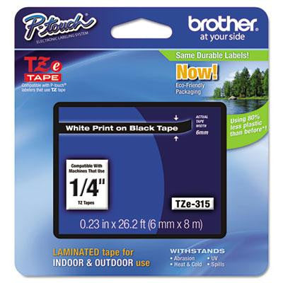 Brother P-Touch® TZe Series Standard Adhesive Laminated Labeling Tape