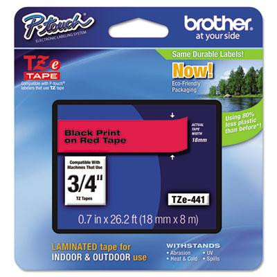 Brother P-Touch® TZe Series Standard Adhesive Laminated Labeling Tape
