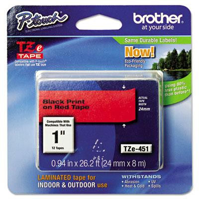 Brother P-Touch® TZe Series Standard Adhesive Laminated Labeling Tape
