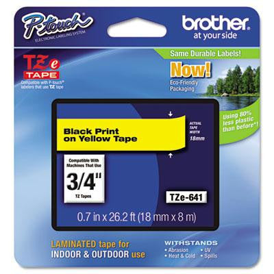 Brother P-Touch® TZe Series Standard Adhesive Laminated Labeling Tape