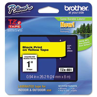Brother P-Touch® TZe Series Standard Adhesive Laminated Labeling Tape