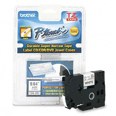 Brother P-Touch® TZ Series Super-Narrow Non-Laminated Labeling Tape