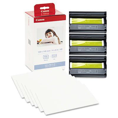 Canon® KP-108IN Color Ribbon and Glossy Photo Paper Pack