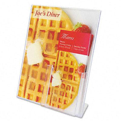 deflecto® Superior Image® Slanted Sign Holder with Pocket