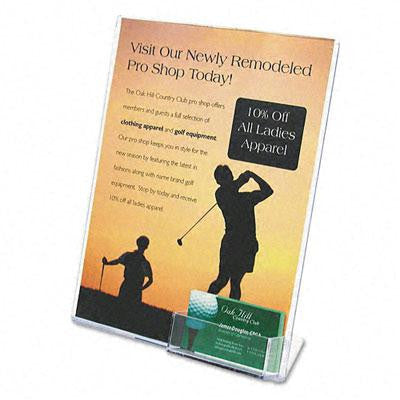 deflecto® Superior Image® Slanted Sign Holder with Pocket