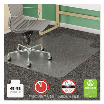 deflecto® SuperMat Frequent Use Chair Mat for Medium Pile Carpeting