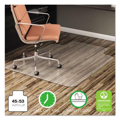 deflecto® EconoMat® Non-Studded Anytime Use Chairmat for Hard Floors