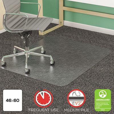 deflecto® Anti-Static Frequent Use Chair Mat for Medium Pile Carpeting
