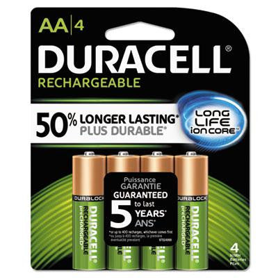 Duracell® Rechargeable StayCharged™ NiMH Batteries with Duralock Power Preserve™ Technology
