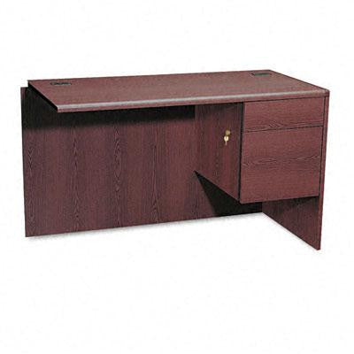 HON® 10700 Series™ "L" Workstation Return with Three-Quarter Height Pedestal on Right