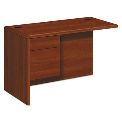HON® 10700 Series™ "L" Workstation Return with Three-Quarter Height Pedestal on Left