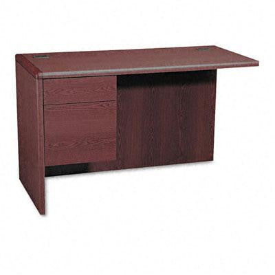 HON® 10700 Series™ "L" Workstation Return with Three-Quarter Height Pedestal on Left