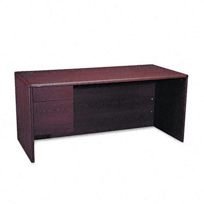 HON® 10700 Series™ "L" Workstation Desk with Three-Quarter Height Pedestal on Left