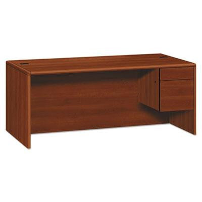 HON® 10700 Series™ Single Pedestal Desk with Three-Quarter Height Right Pedestal