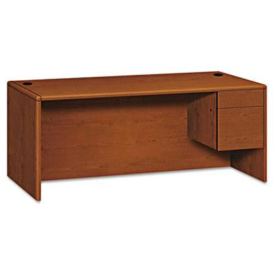 HON® 10700 Series™ Single Pedestal Desk with Three-Quarter Height Right Pedestal