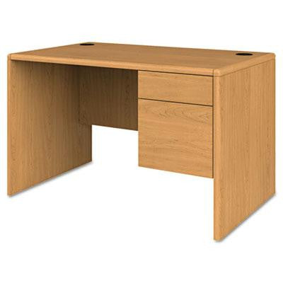 HON® 10700 Series™ Single Pedestal Desk with Three-Quarter Height Right Pedestal