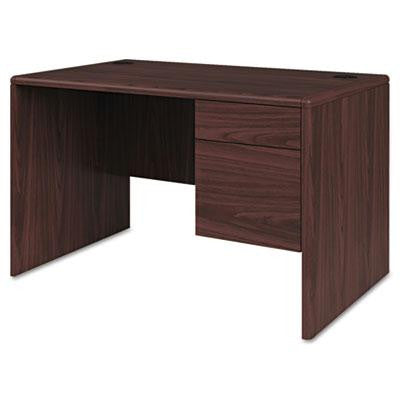 HON® 10700 Series™ Single Pedestal Desk with Three-Quarter Height Right Pedestal
