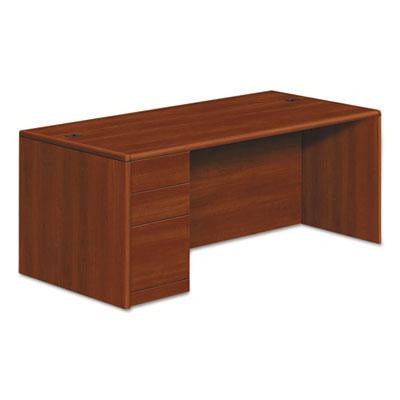 HON® 10700 Series™ Single Pedestal Desk with Full-Height Pedestal on Left