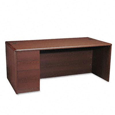 HON® 10700 Series™ Single Pedestal Desk with Full-Height Pedestal on Left