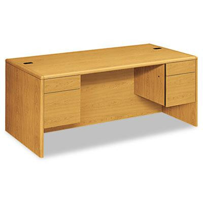 HON® 10700 Series™ Double Pedestal Desk with Three-Quarter Height Pedestals