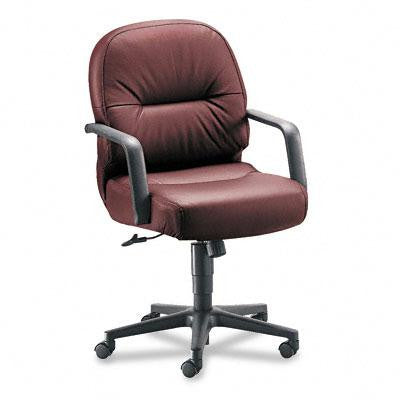 HON® Pillow-Soft® 2090 Series Leather Managerial Mid-Back Swivel-Tilt Chair