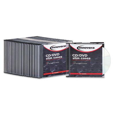 Innovera® CD-DVD Polystyrene Slim Storage Case