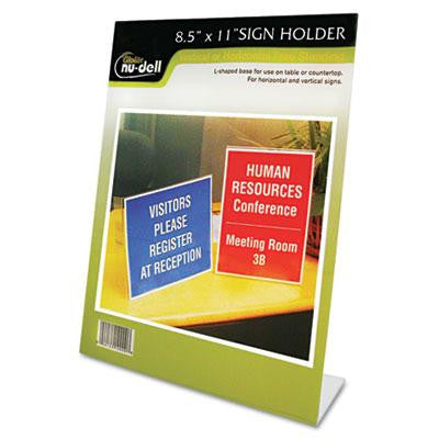 NuDell™ Clear Plastic Sign Holders