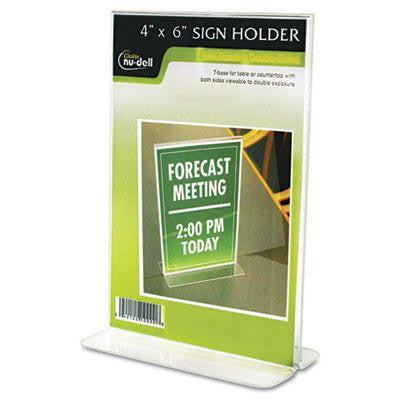 NuDell™ Clear Plastic Sign Holders