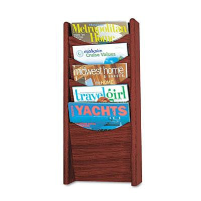 Safco® Solid Wood Wall-Mount Literature Display Rack