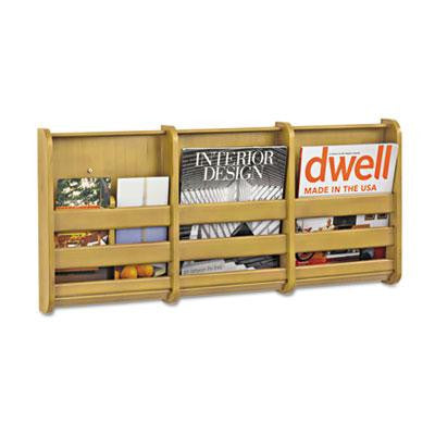 Safco® Bamboo Magazine-Pamphlet Wall Display