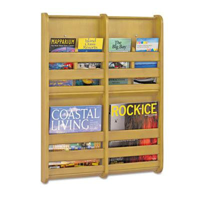 Safco® Bamboo Magazine-Pamphlet Wall Display