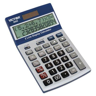 Victor® 9800 2-Line Easy Check™ Display Calculator