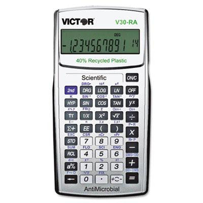 Victor® V30RA Scientific Recycled Calculator with Antimicrobial Protection