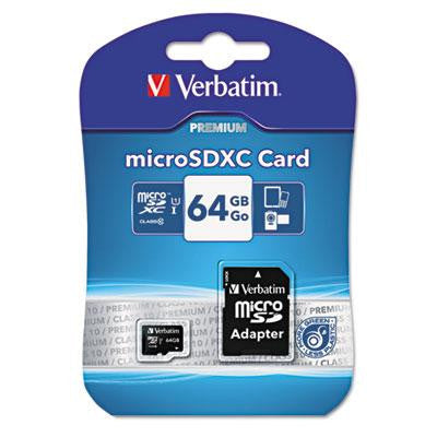 Verbatim® microSDXC Card with SD Adapter