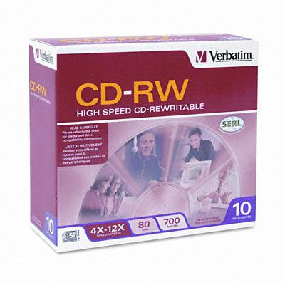 Verbatim® CD-RW High-Speed Rewritable Disc