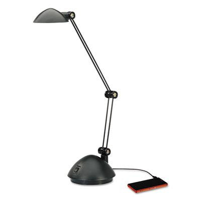 Alera&reg; Twin-Arm Task LED Lamp with USB Port