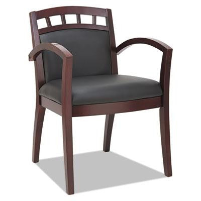 Alera&reg; Reception Lounge 500 Series Arch Back Cut-Out Wood Guest Chair