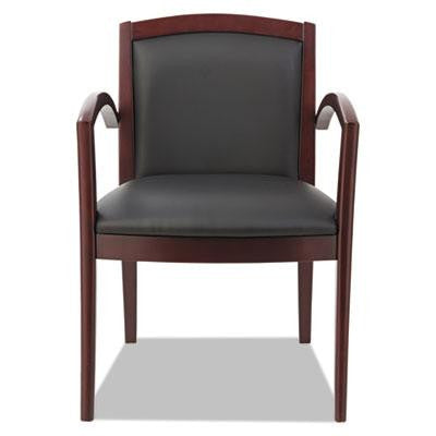 Alera&reg; Reception Lounge 500 Series Arch Back Solid Wood Chair