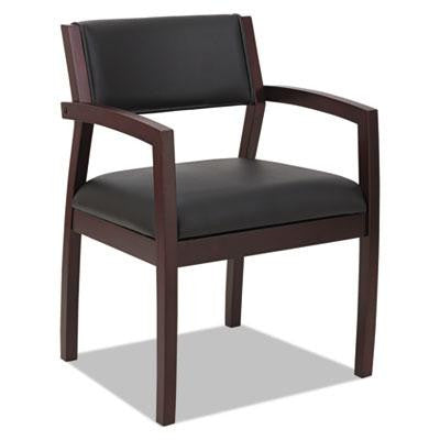 Alera&reg; Reception Lounge 500 Series Half Back Wood Guest Chair