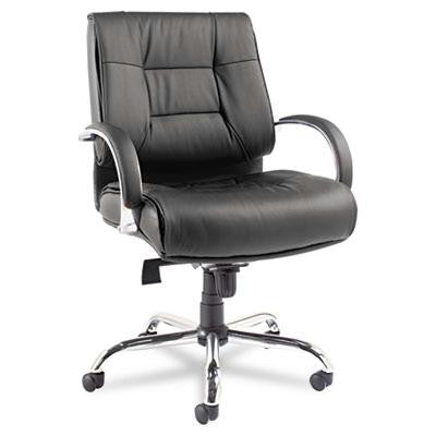 Alera&reg; Ravino Big and Tall Series Mid-Back Swivel-Tilt Leather Chair