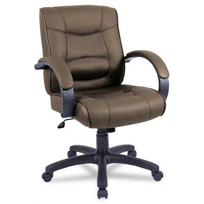 Alera&reg; Strada Leather Mid-Back Swivel-Tilt Chair