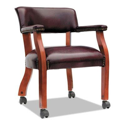 Alera&reg; Traditional Series Guest Arm Chair with Casters