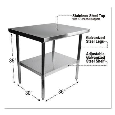 Alera&reg; Stainless Steel Table