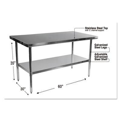 Alera&reg; Stainless Steel Table