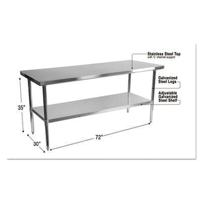 Alera&reg; Stainless Steel Table